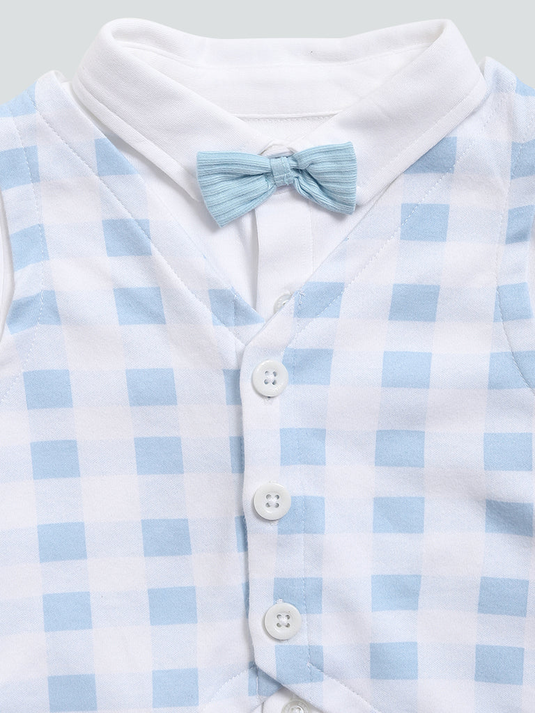 HOP Baby Blue Shirt, Waistcoat & Pants Set
