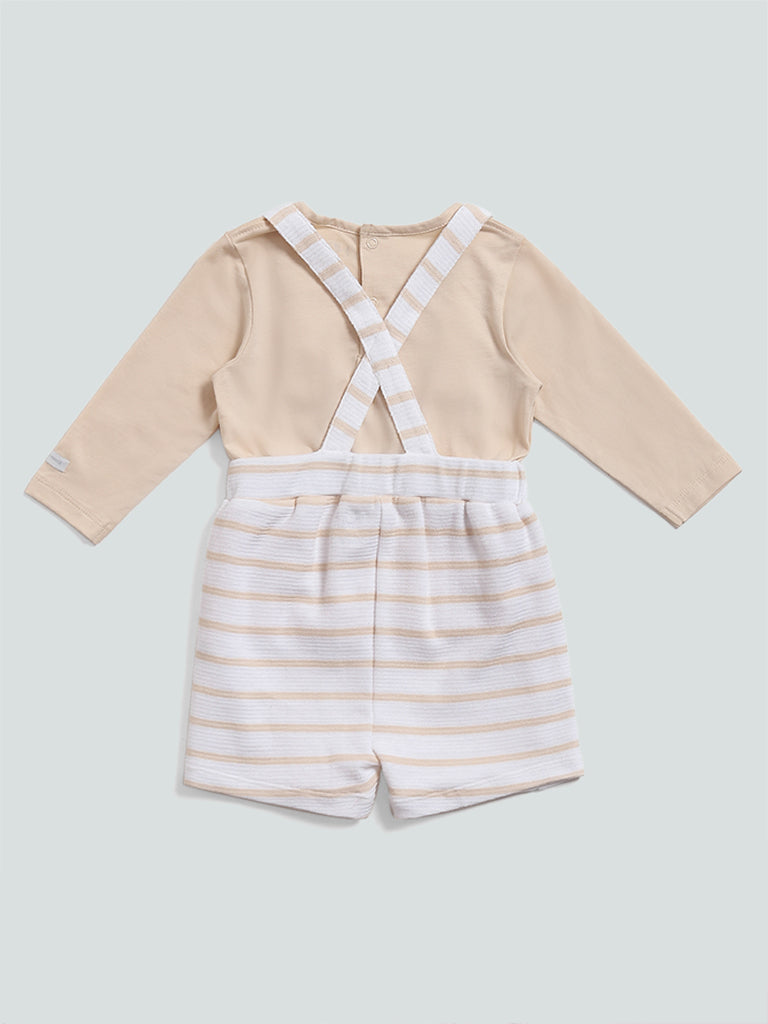 HOP Baby Oat Melange Crown T-Shirt & Dungaree