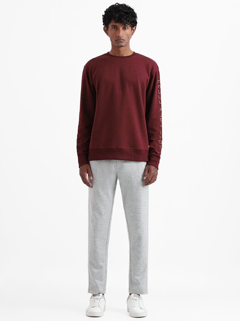 Studiofit Solid Grey Relaxed Fit Trousers