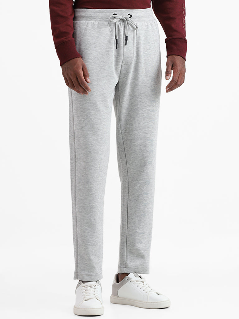 Studiofit Solid Grey Relaxed Fit Trousers