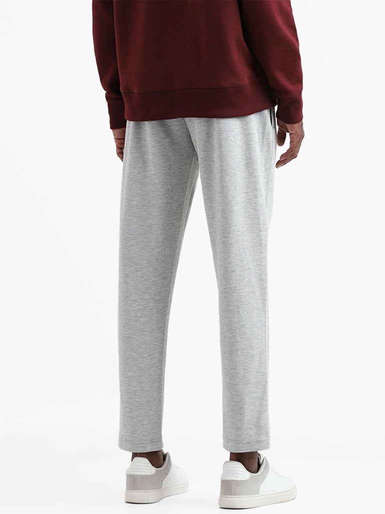 Studiofit Solid Grey Relaxed Fit Trousers