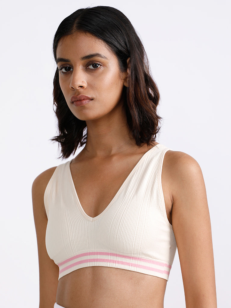 Superstar White Unbleached Bralette
