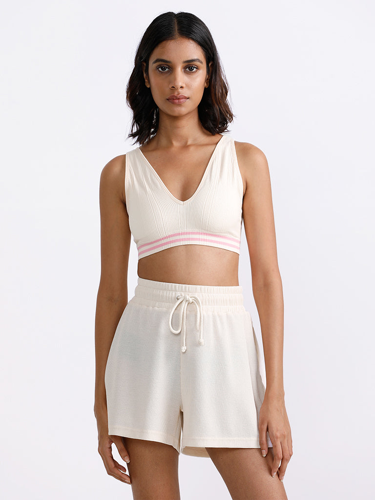 Superstar White Unbleached Bralette