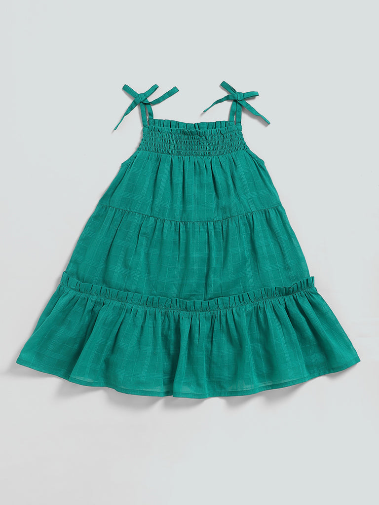 HOP Kids Green Lucy Tiered Dress