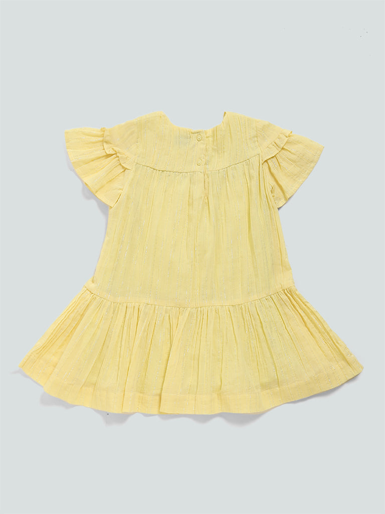 HOP Kids Shiny Yellow A-Line Dress
