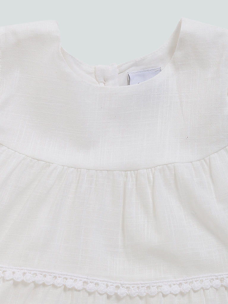 HOP Off-White Tiered Rio Dress