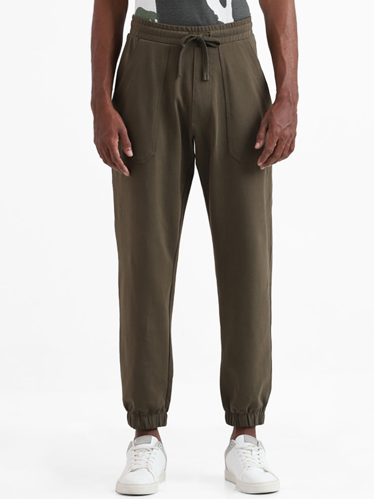 Nuon Olive Relaxed Fit Joggers