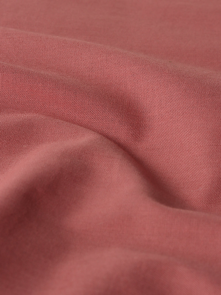 Westside Home Dusty Rose Solid Single Bed Flat sheet and Pillowcase Set