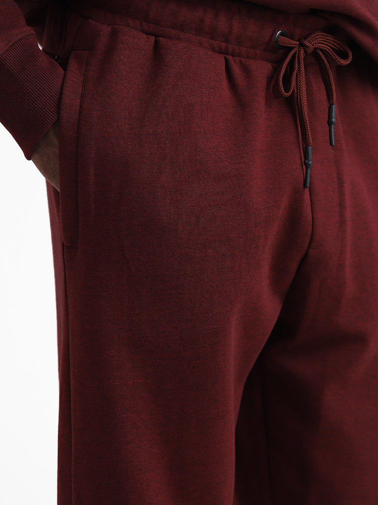 Studiofit Wine Melange Relaxed Fit Joggers