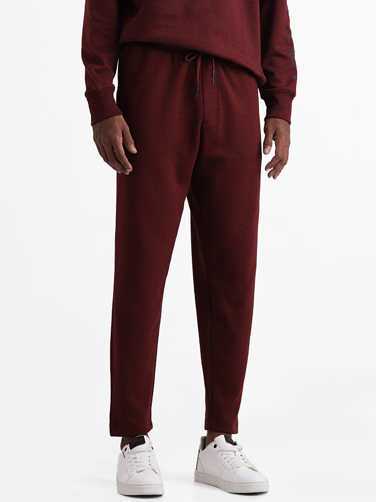 Studiofit Wine Melange Relaxed Fit Joggers