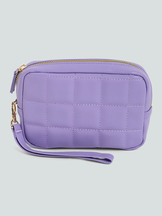 Studiowest Lilac Quilted Square Pouch - Medium