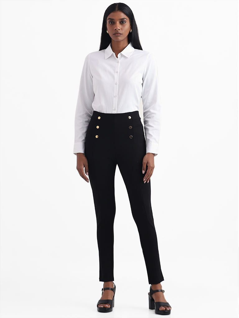 Wardrobe Plain White Formal Shirt
