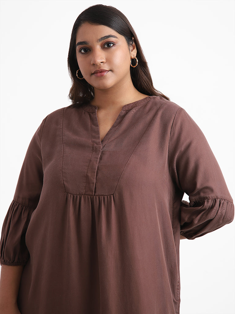Gia Brown Tiered Dress