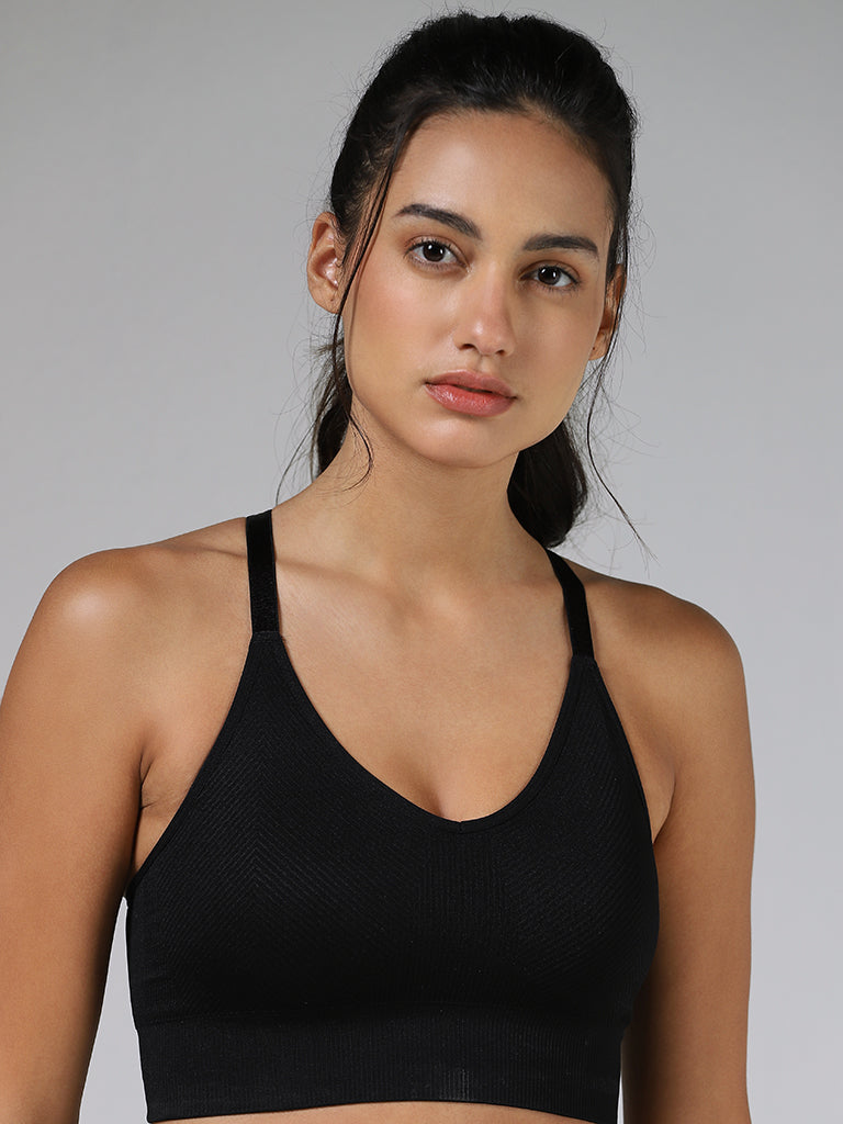 Superstar Solid Black Bralette