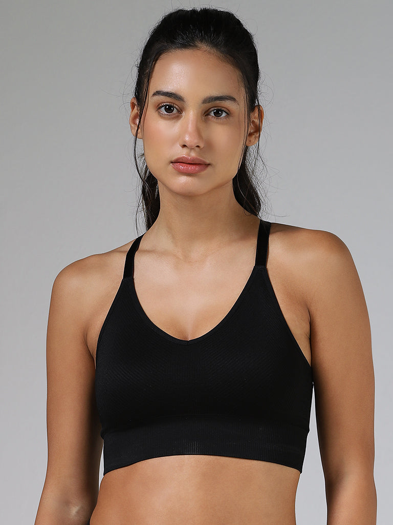 Superstar Solid Black Bralette