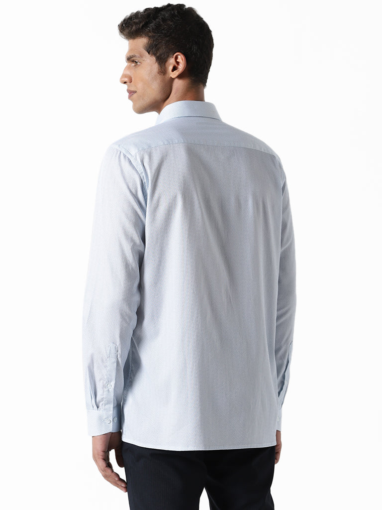 WES Formals Plain Blue Shirt