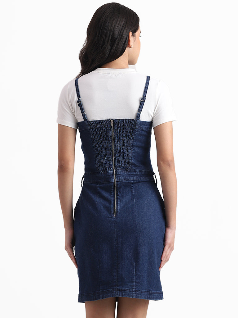 Nuon Blue Slim Fit Denim Dress