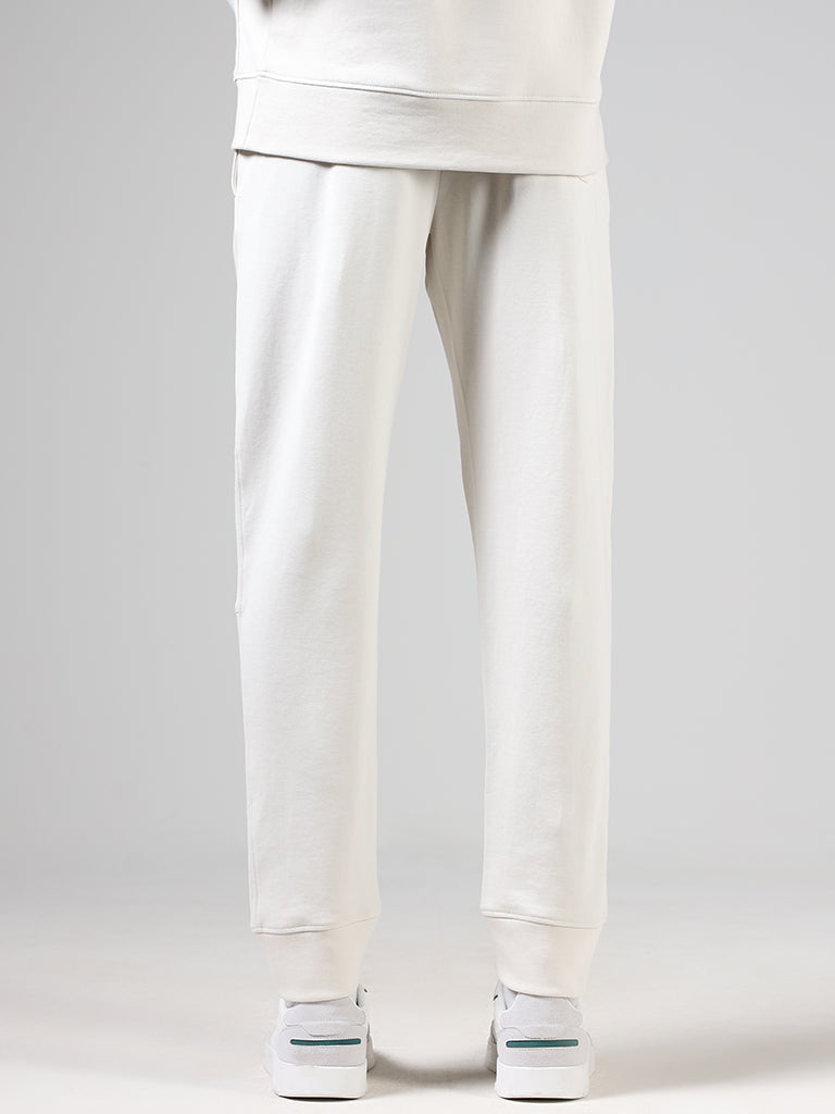 Studiofit Off White Relaxed Fit Joggers