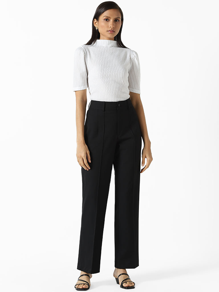 Wardrobe Black Mid Rise Trousers