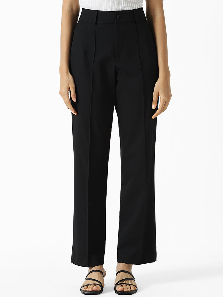 Wardrobe Black Mid Rise Trousers