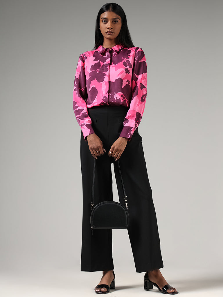 Wardrobe Pink Floral Printed Shirt