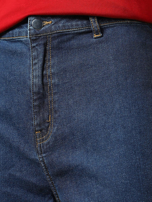 LOV Dark Blue Wide Leg - Fit High - Rise Jeans