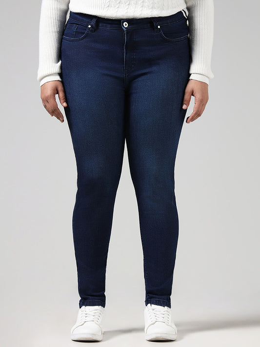 Gia Dark Blue Skinny - Fit High - Rise Jeans