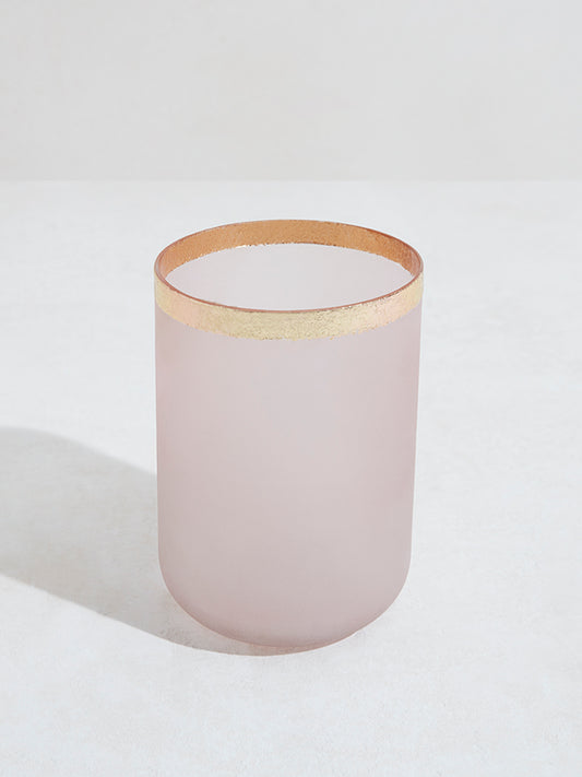 Westside Home Pink Candle Stand with Gold Rim