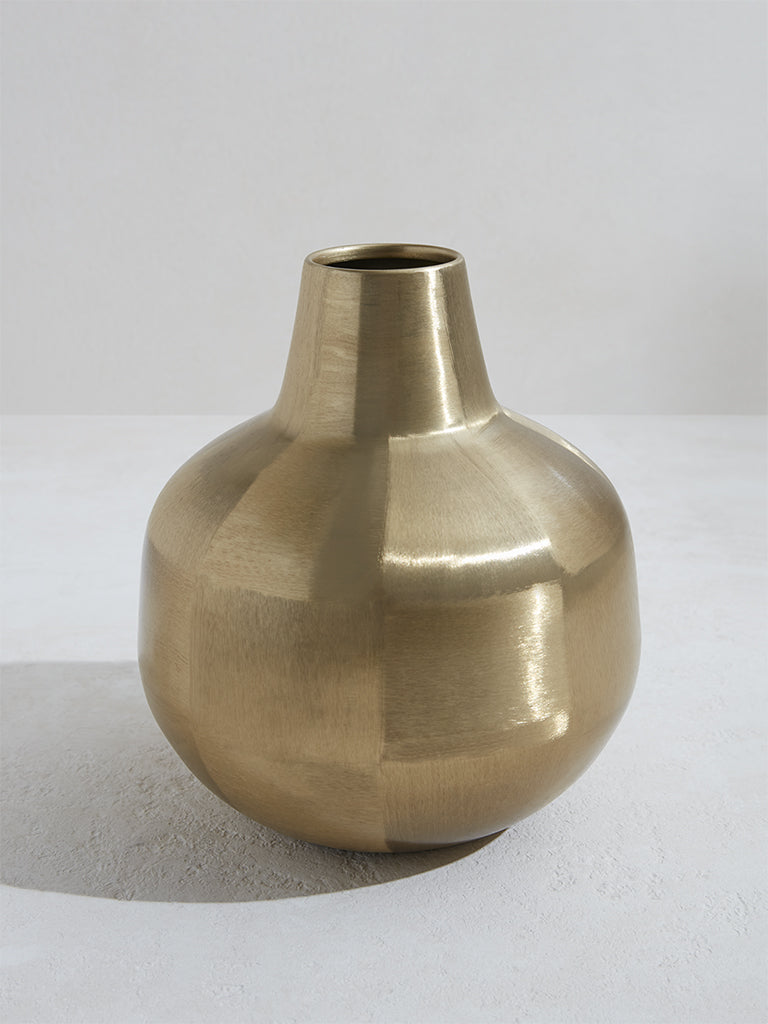 Buy Westside Home Gold Balloon Textured VaseLarge from Westside