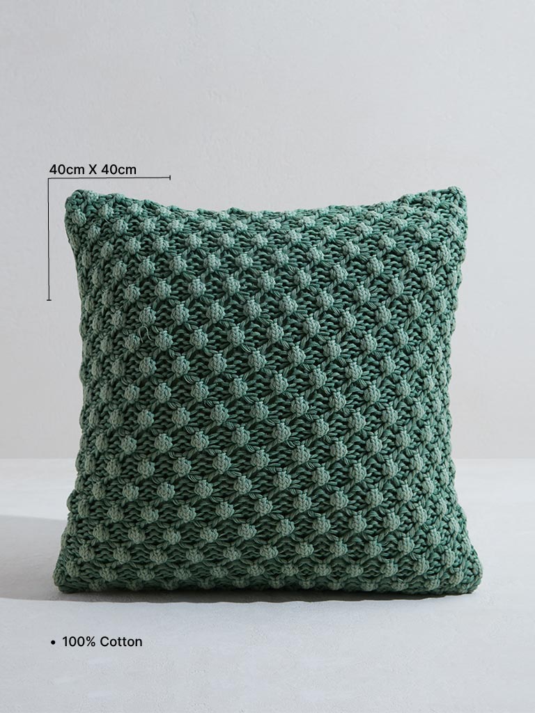 Westside Home Forest Green Popcorn Textured Cushion Cover