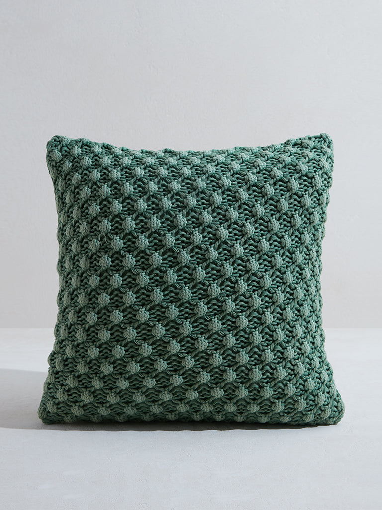 Westside Home Forest Green Popcorn Textured Cushion Cover
