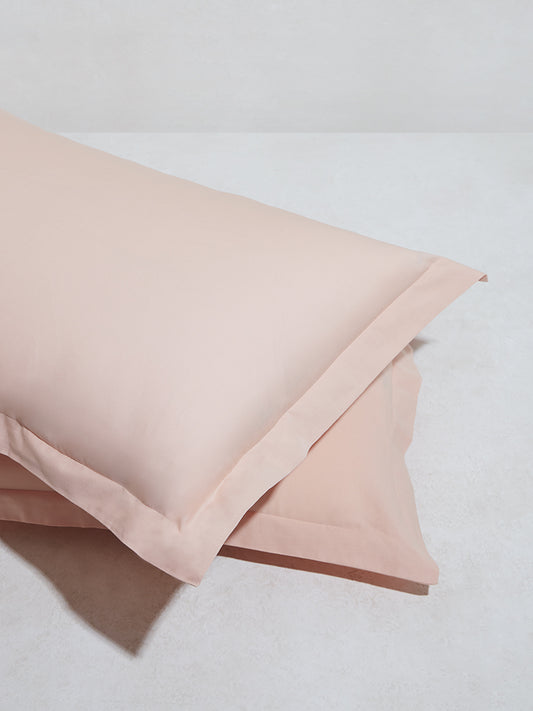 Westside Home Salmon Pink Pillow Covers (Set of 2)