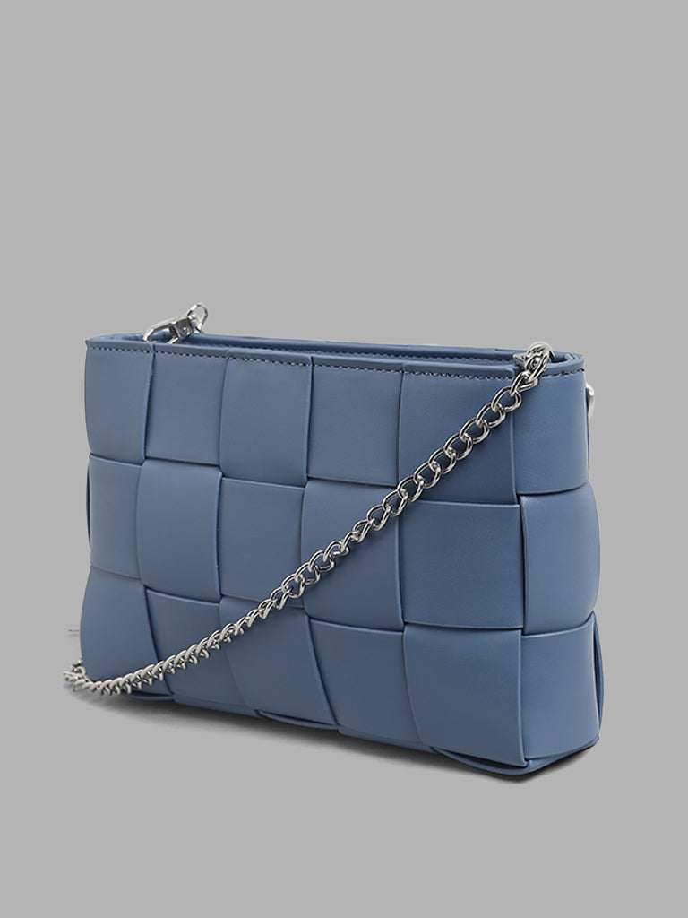 Buy Studiowest Blue Chain Detail Handbag from Westside