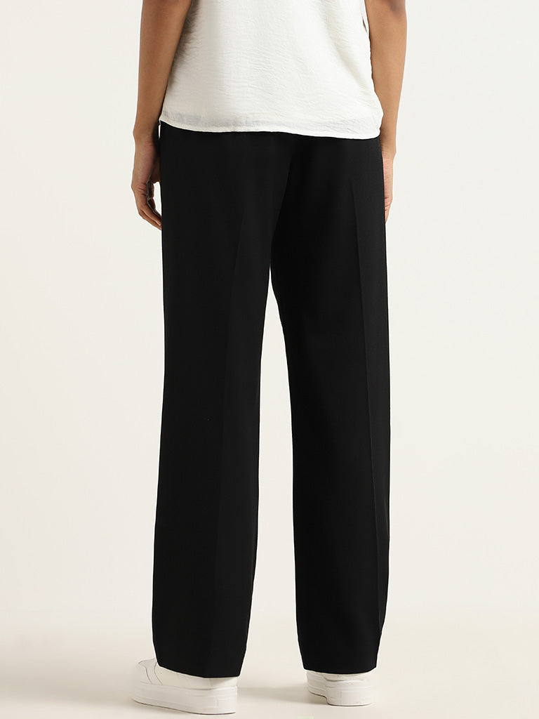 Wardrobe Black Solid Trousers