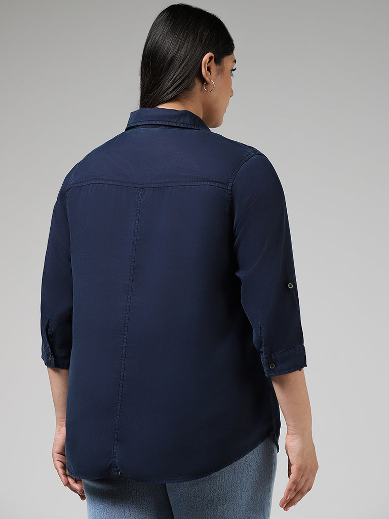 Gia Solid Navy Shirt