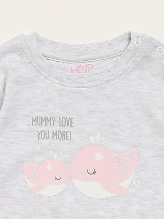 HOP Baby Pink Dolphin Printed T-Shirt - Pack of 3