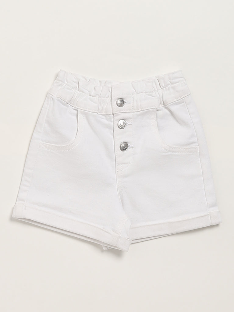 Kids white hotsell denim shorts