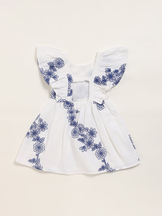 HOP Kids White Floral Dress