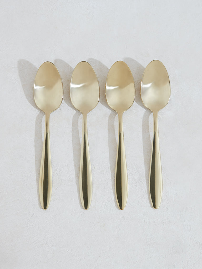 Westside Home Dull Gold Tea Spoon (Set of 4)