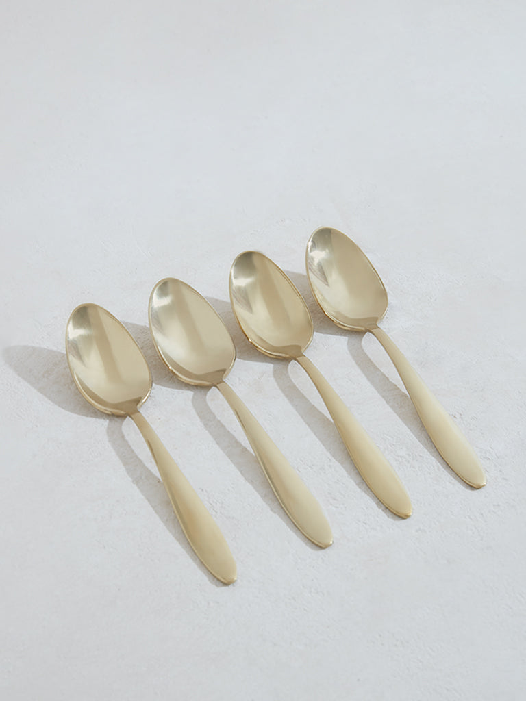 Westside Home Dull Gold Tea Spoon (Set of 4)