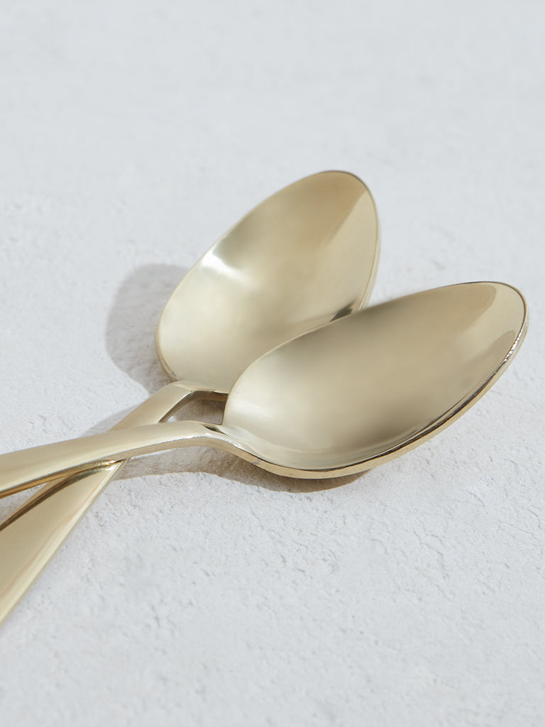 Westside Home Dull Gold Tea Spoon (Set of 4)