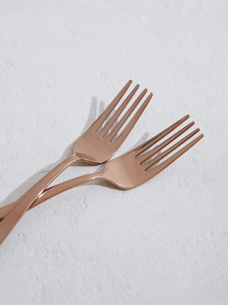 Westside Home Brown Copper Forks (Set of 4)