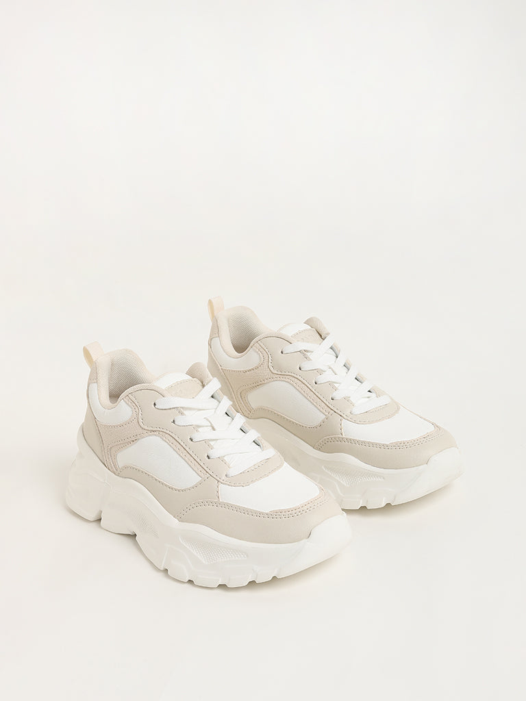 Buy LUNA BLU Off White Chunky Sneakers from Westside