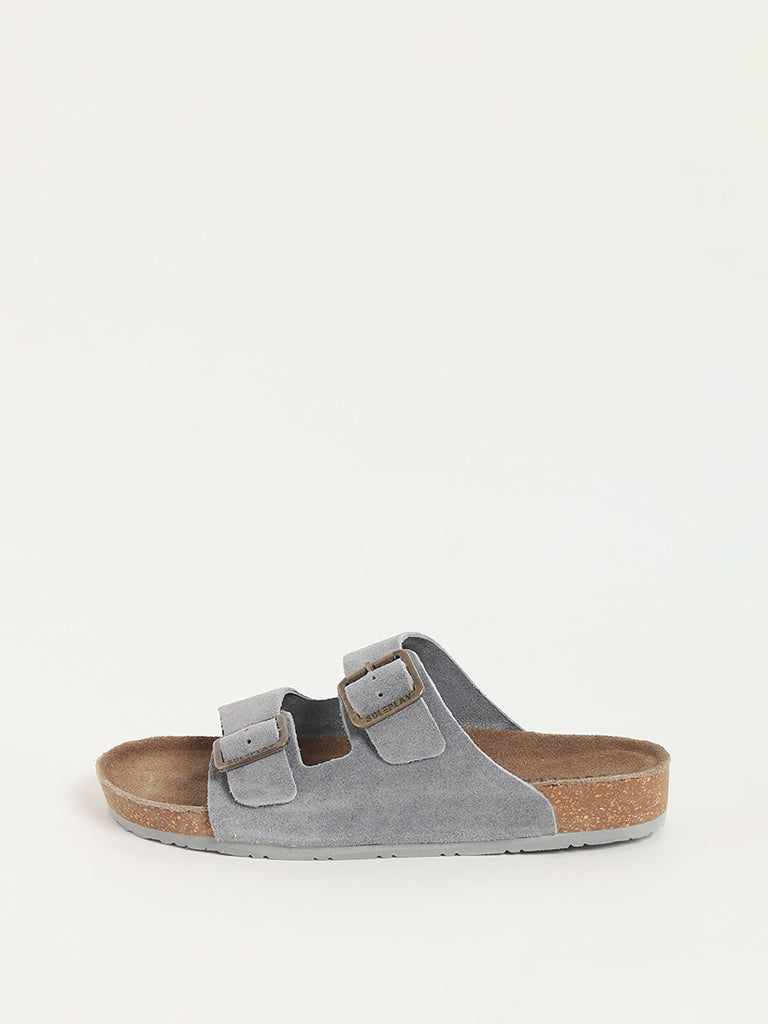 SOLEPLAY Grey Cork Leather Sandals