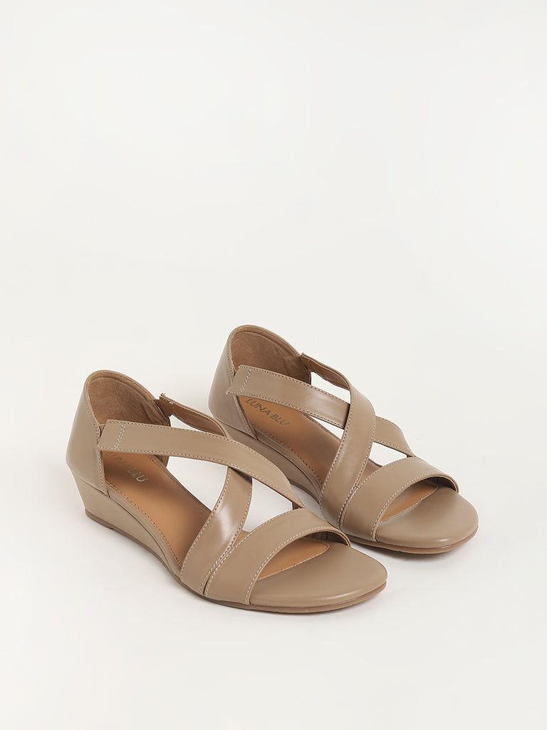 Buy LUNA BLU Taupe Strappy Sandals from Westside