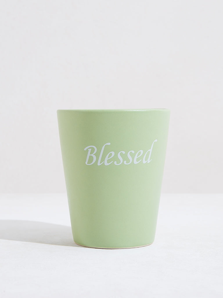 Westside Home Green Large Ceramic Candle