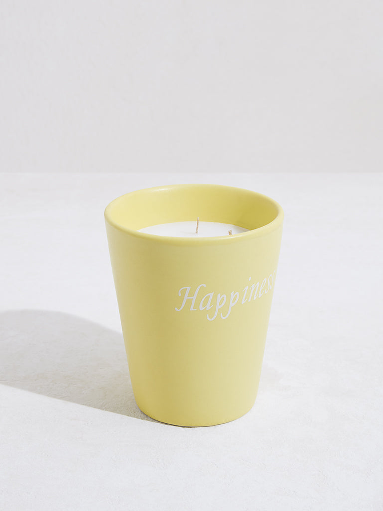 Westside Home Yellow Large Ceramic Candle