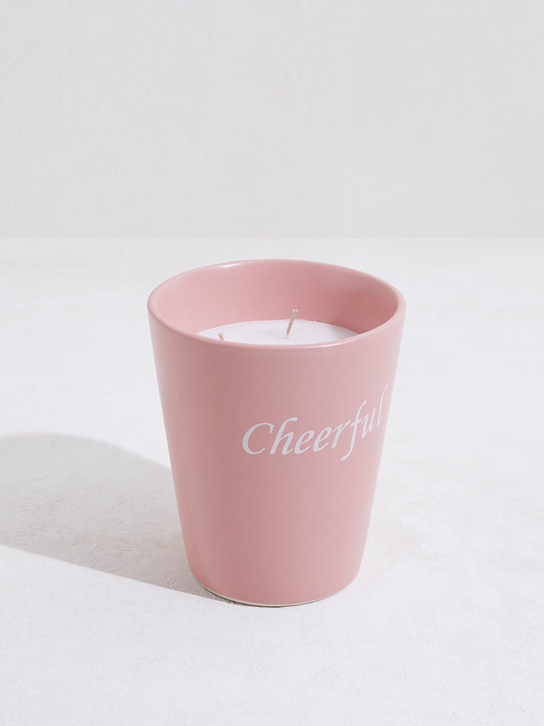 Westside Home Peach Large Ceramic Candle