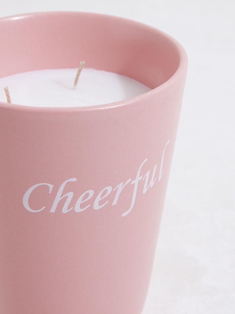 Westside Home Peach Large Ceramic Candle