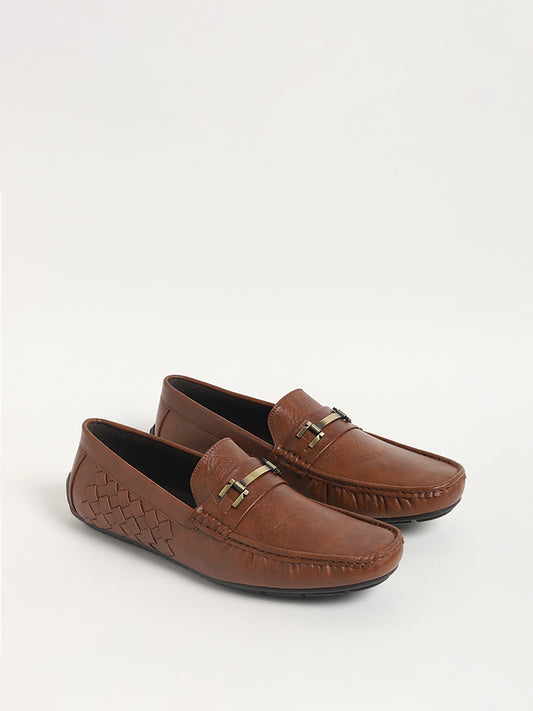 SOLEPLAY Brown Loafers with Buckle Detail